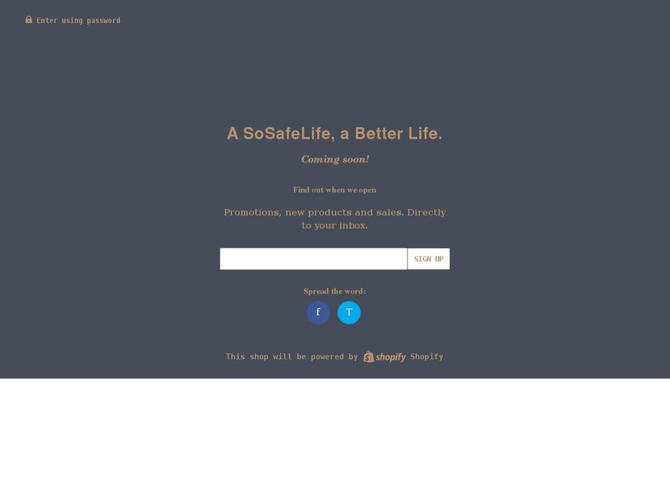 supersafelife.myshopify.com shopify website screenshot