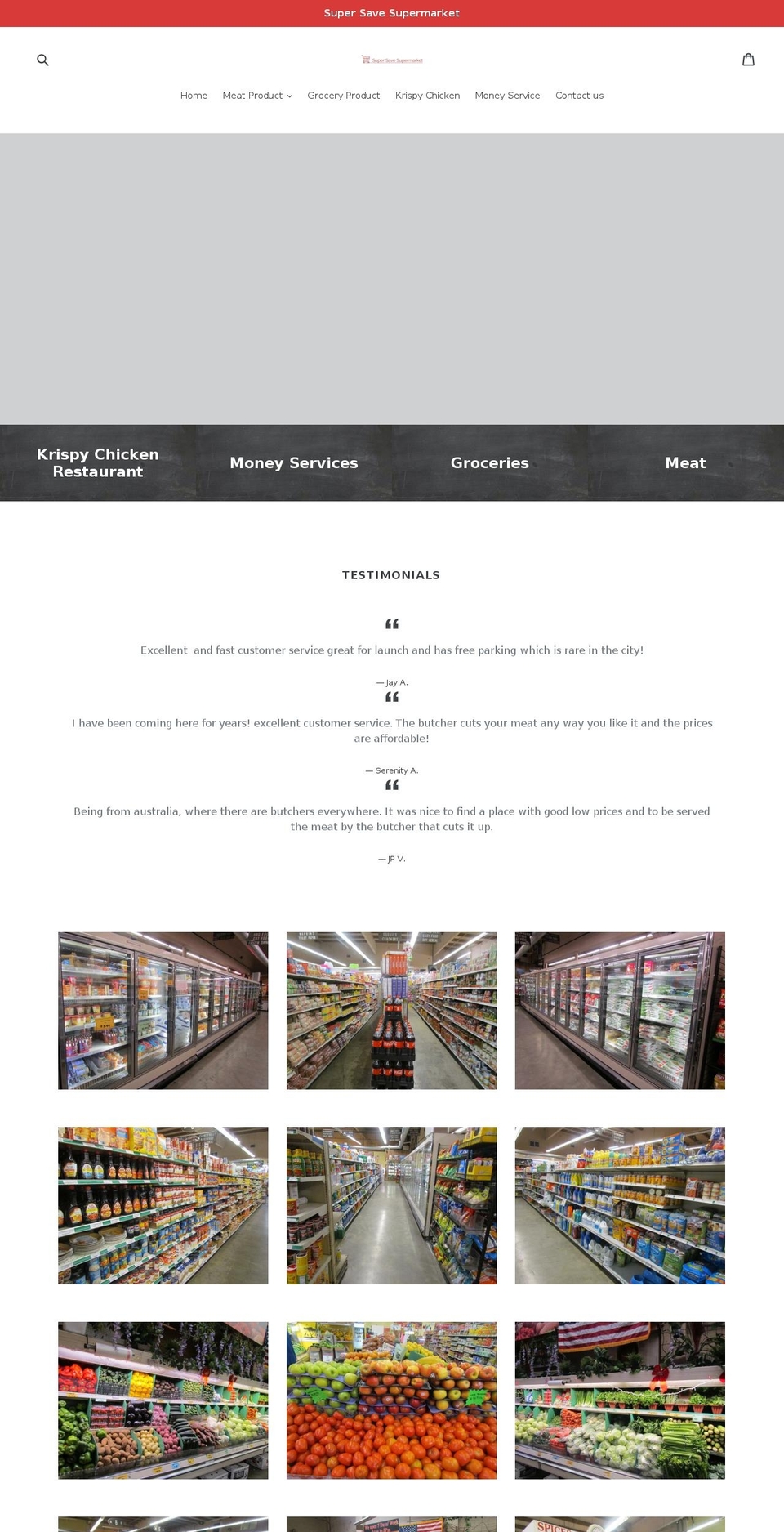 supersavesupermarkets.com — Shopify storefront screenshot