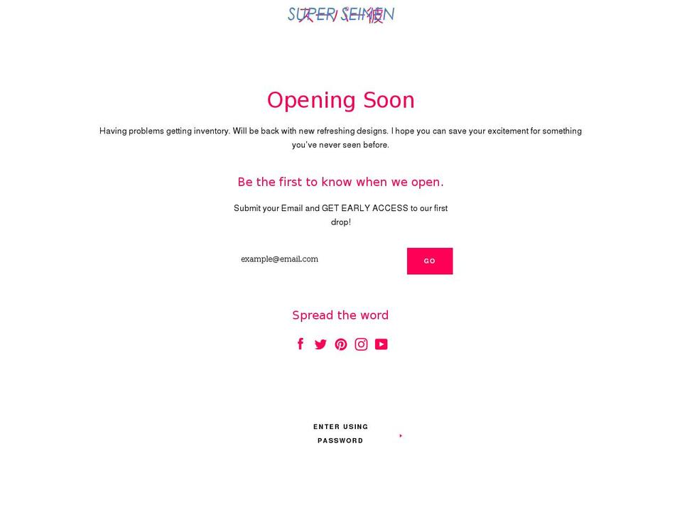 superseinen.com shopify website screenshot