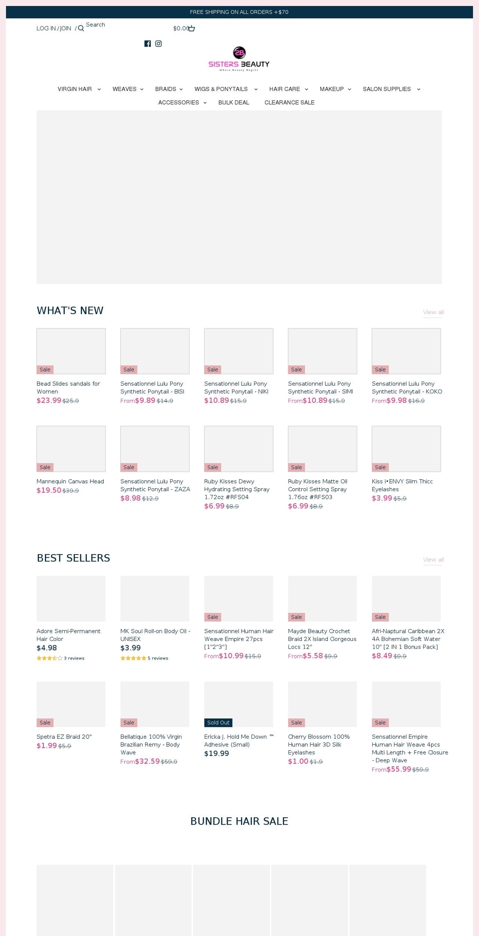 supersistersbeauty.com shopify website screenshot