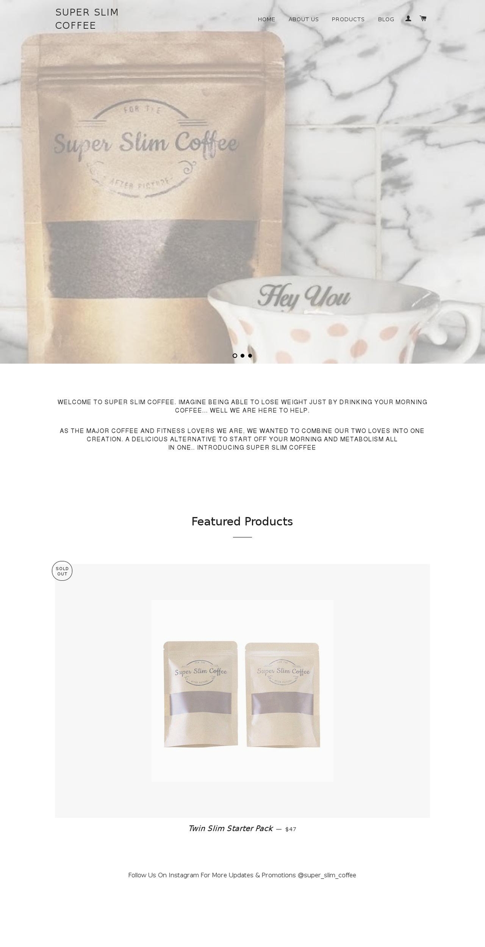 superslimcoffee.com shopify website screenshot