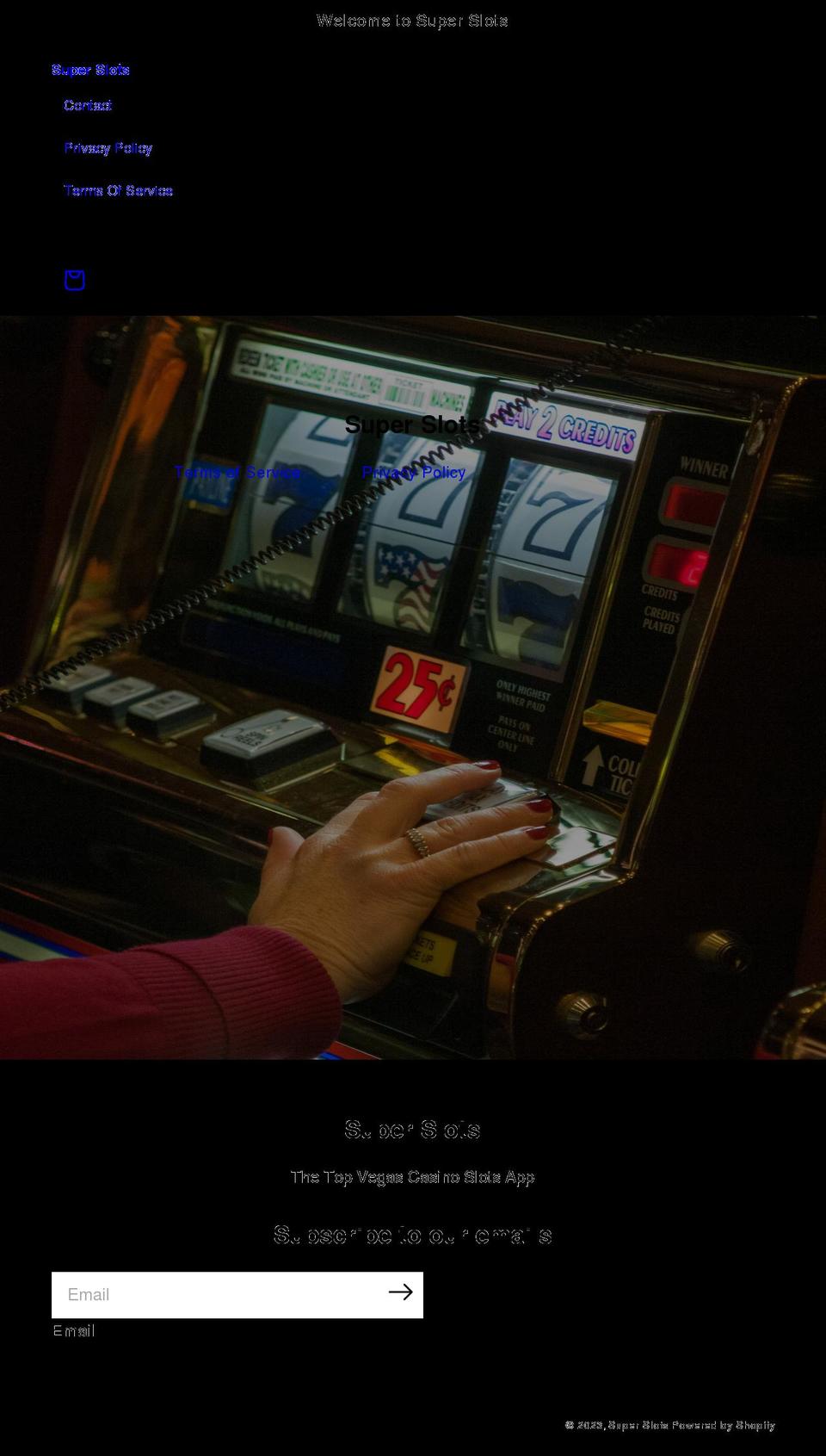 superslots.club shopify website screenshot