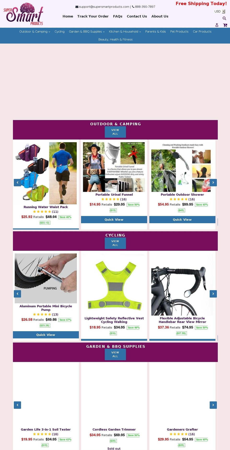supersmartproducts.com — Shopify storefront screenshot