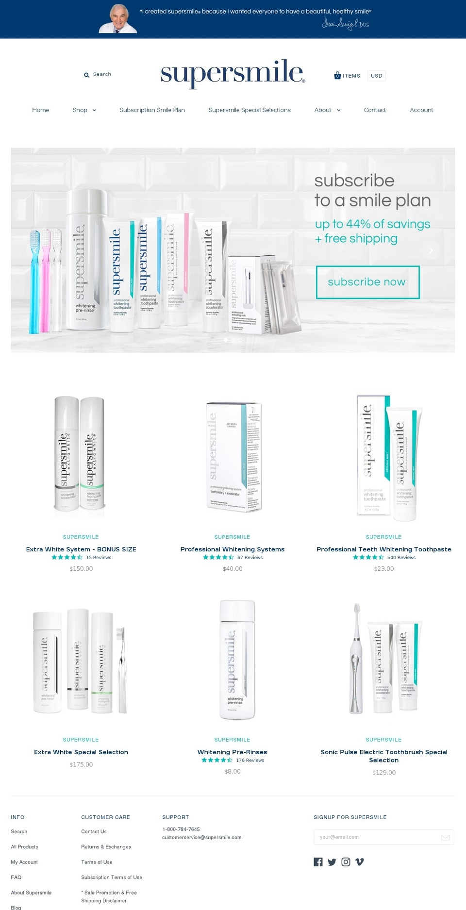 supersmilesucks.com — Shopify storefront screenshot