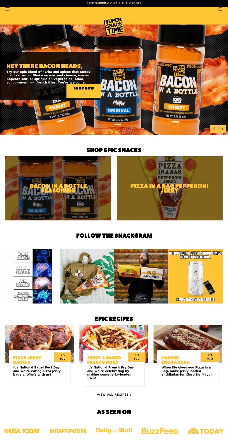 supersnacktime.com — Shopify storefront screenshot