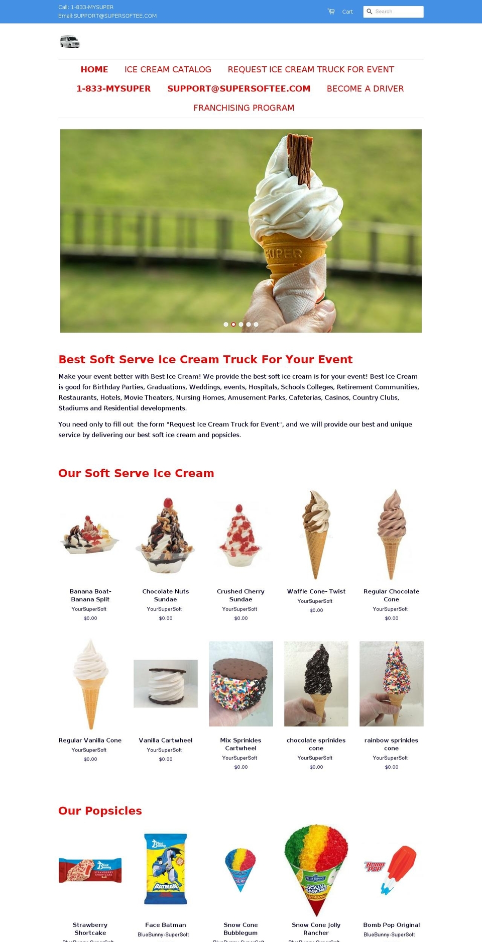 supersoftee.com — Shopify storefront screenshot