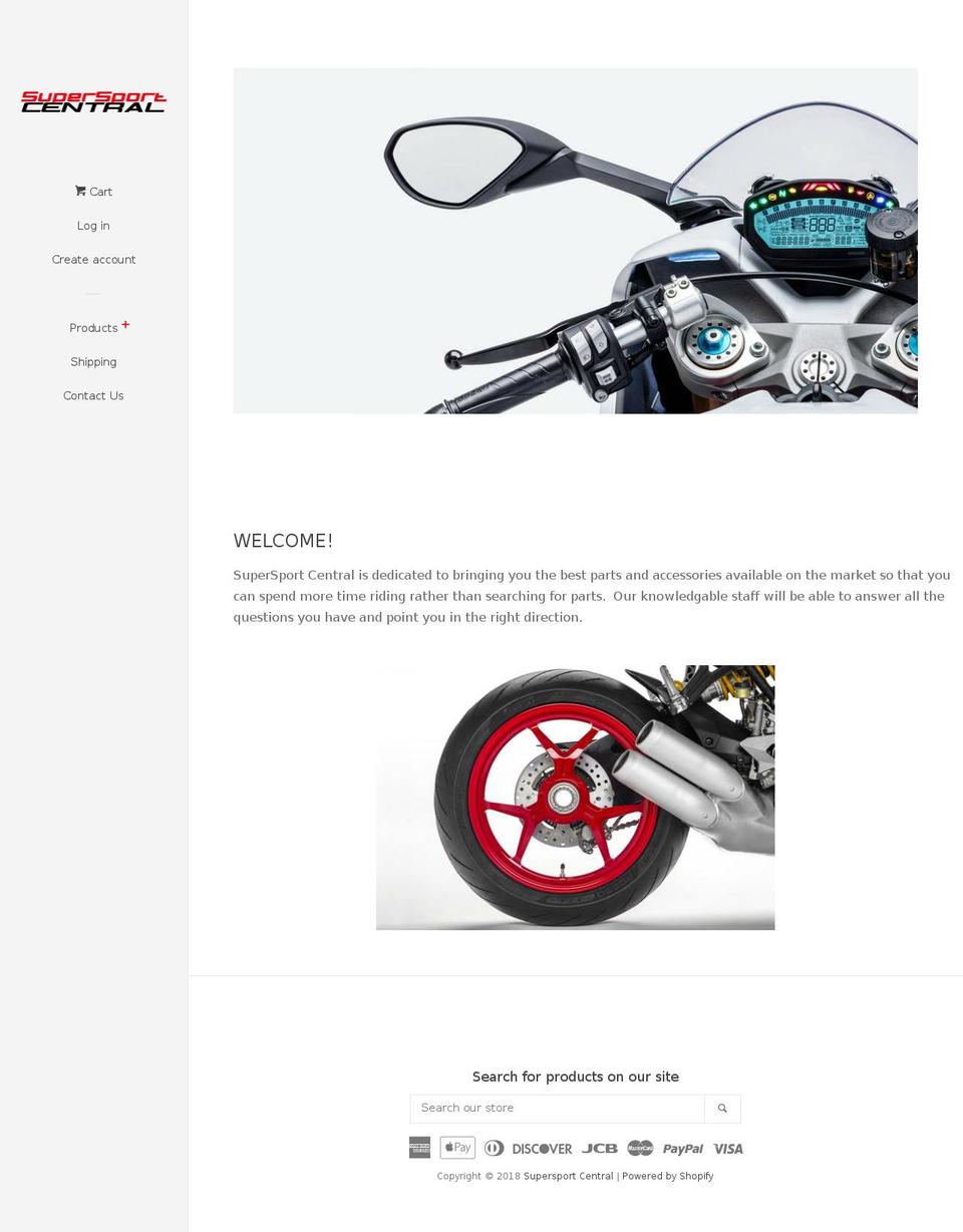supersportcentral.com — Shopify storefront screenshot