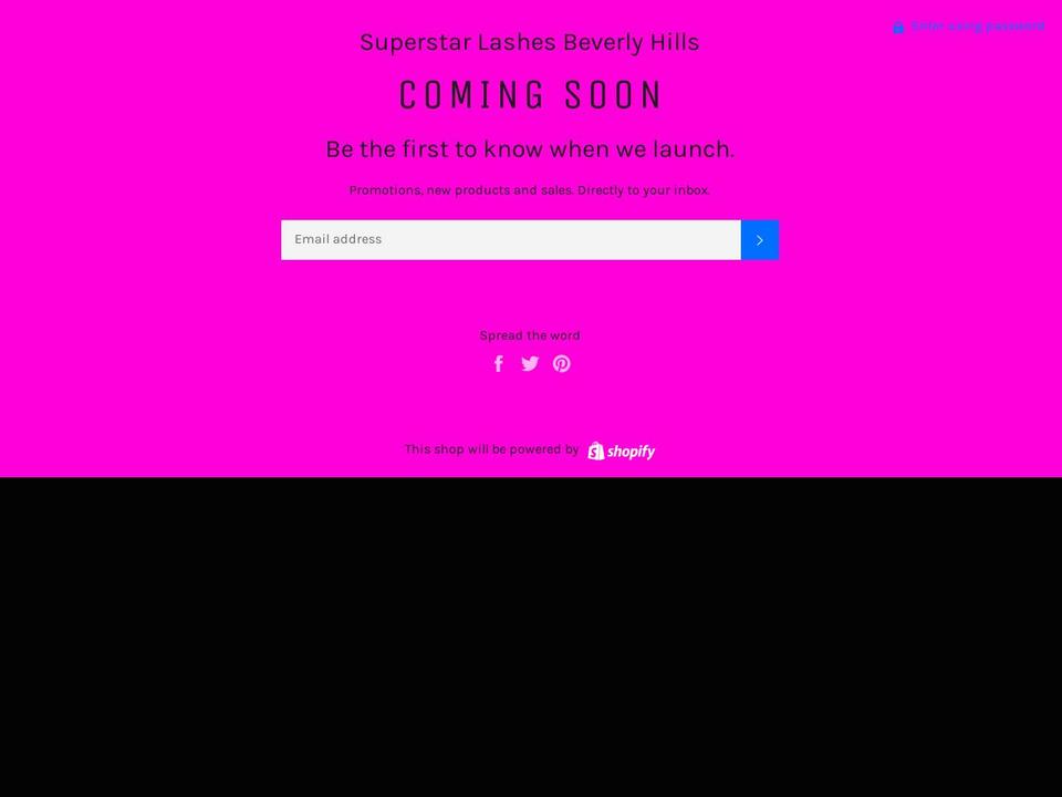 superstarlashes.com — Shopify storefront screenshot