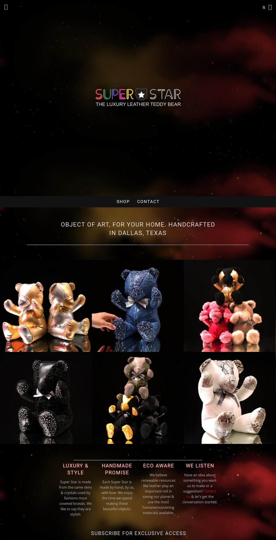 superstarteddybear.com — Shopify storefront screenshot