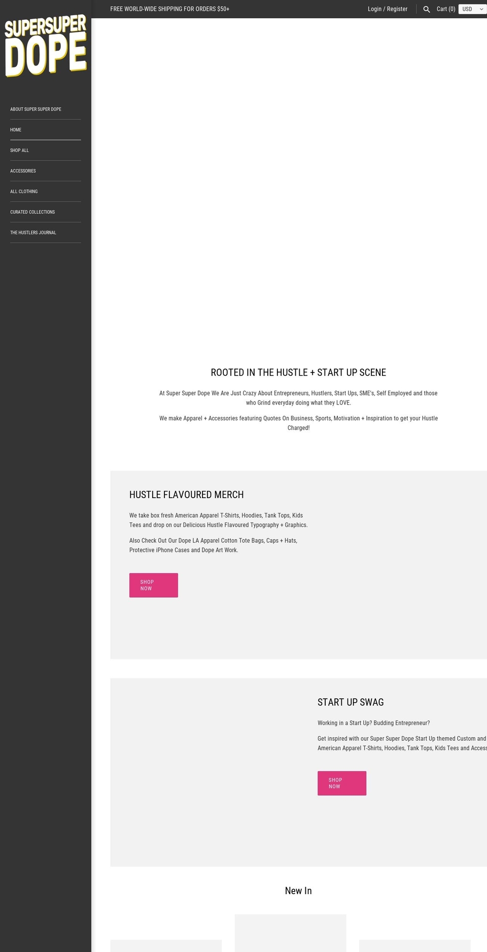 supersuperdope.com — Shopify storefront screenshot