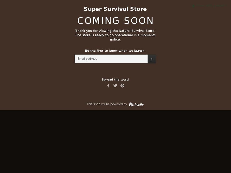 supersurvivalstore.com — Shopify storefront screenshot