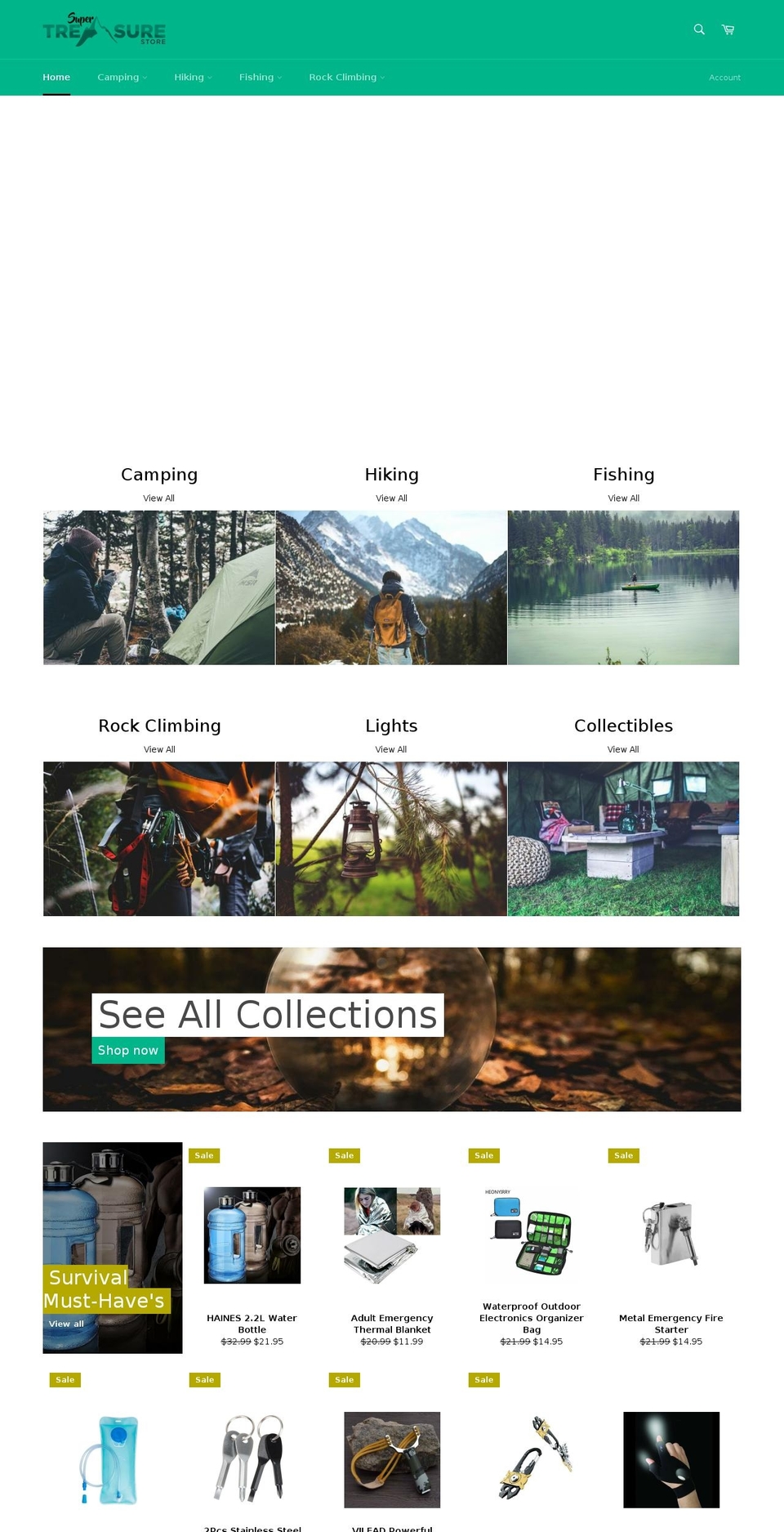 supertreasurestore.com — Shopify storefront screenshot