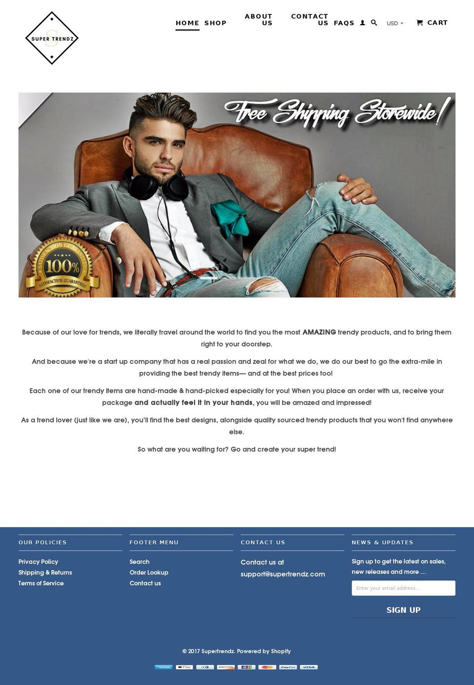 supertrendz.com shopify website screenshot