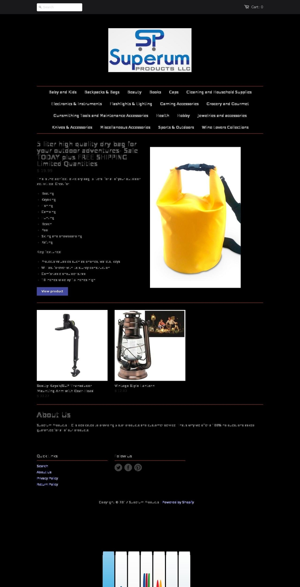 superumproducts.com shopify website screenshot