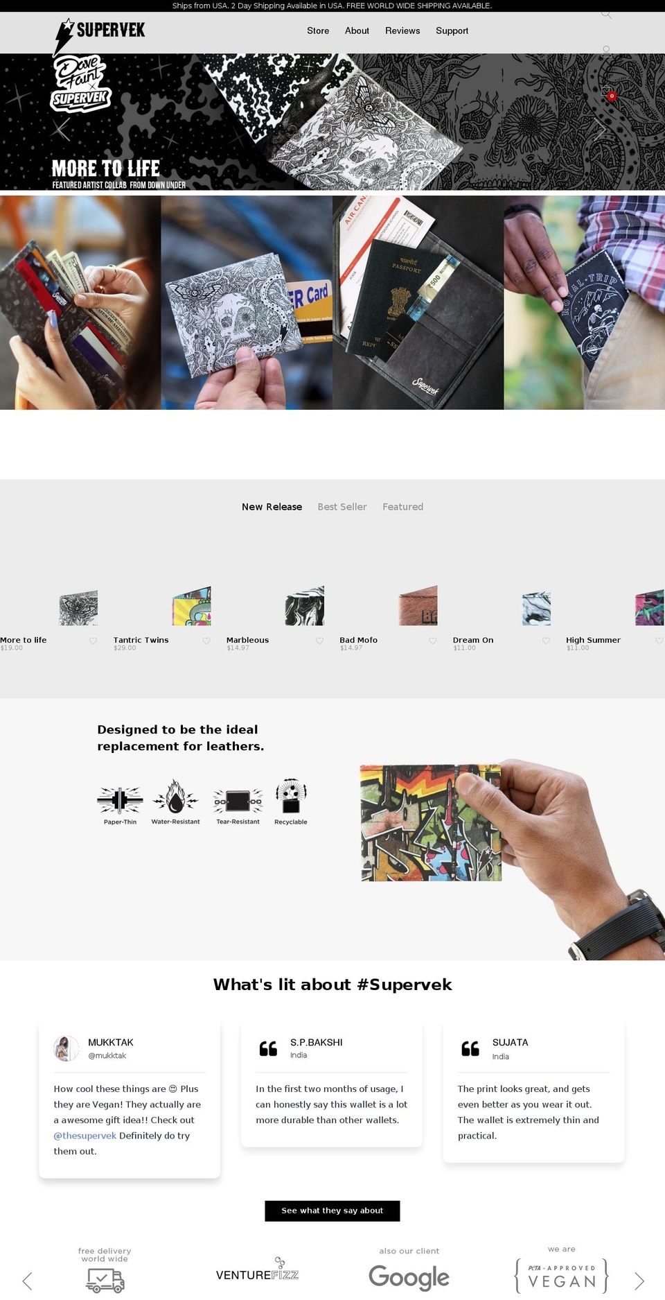 supervek.com shopify website screenshot