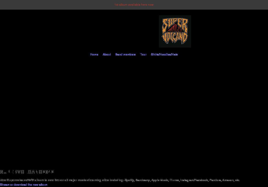 supervolcano2042.com shopify website screenshot
