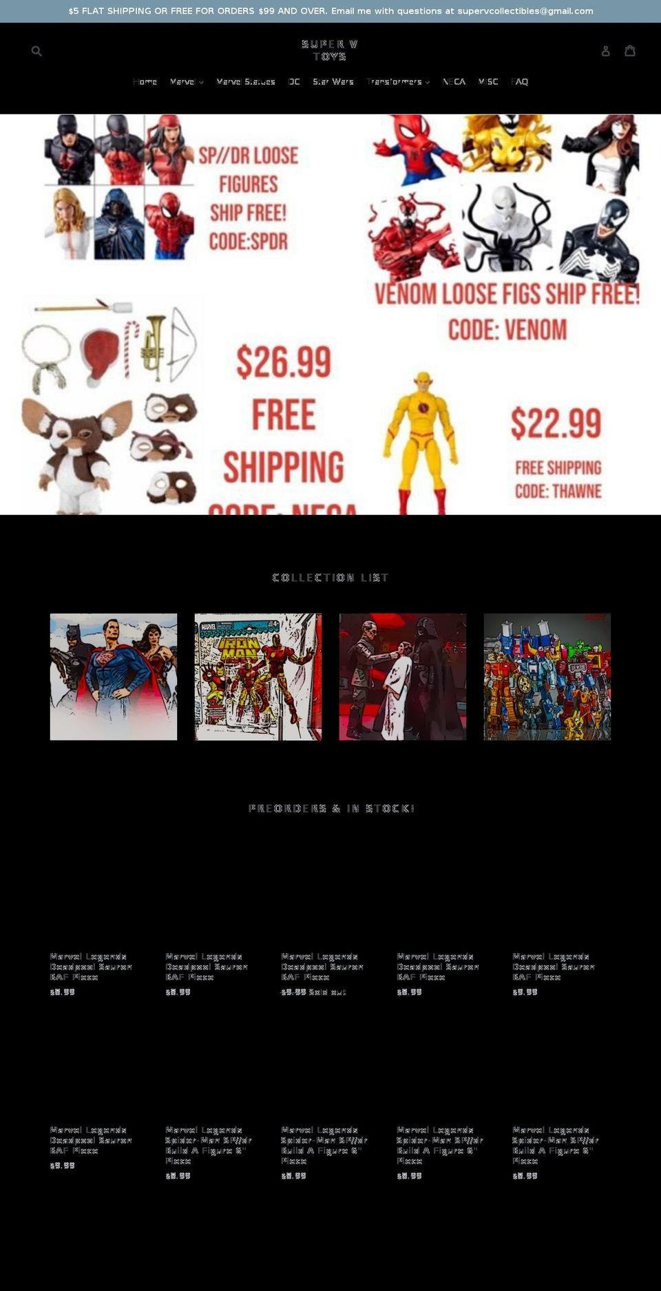 supervtoys.com shopify website screenshot