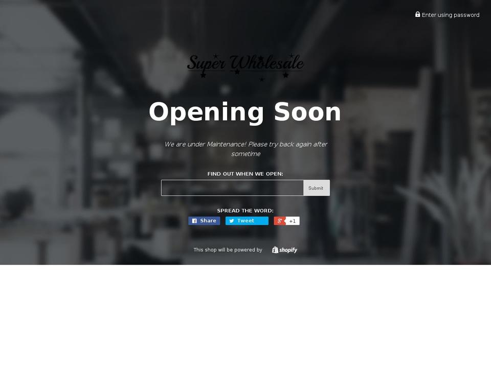 superwholesale.in shopify website screenshot