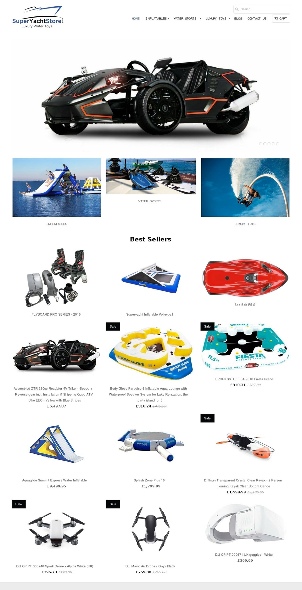 superyachtstore.com shopify website screenshot