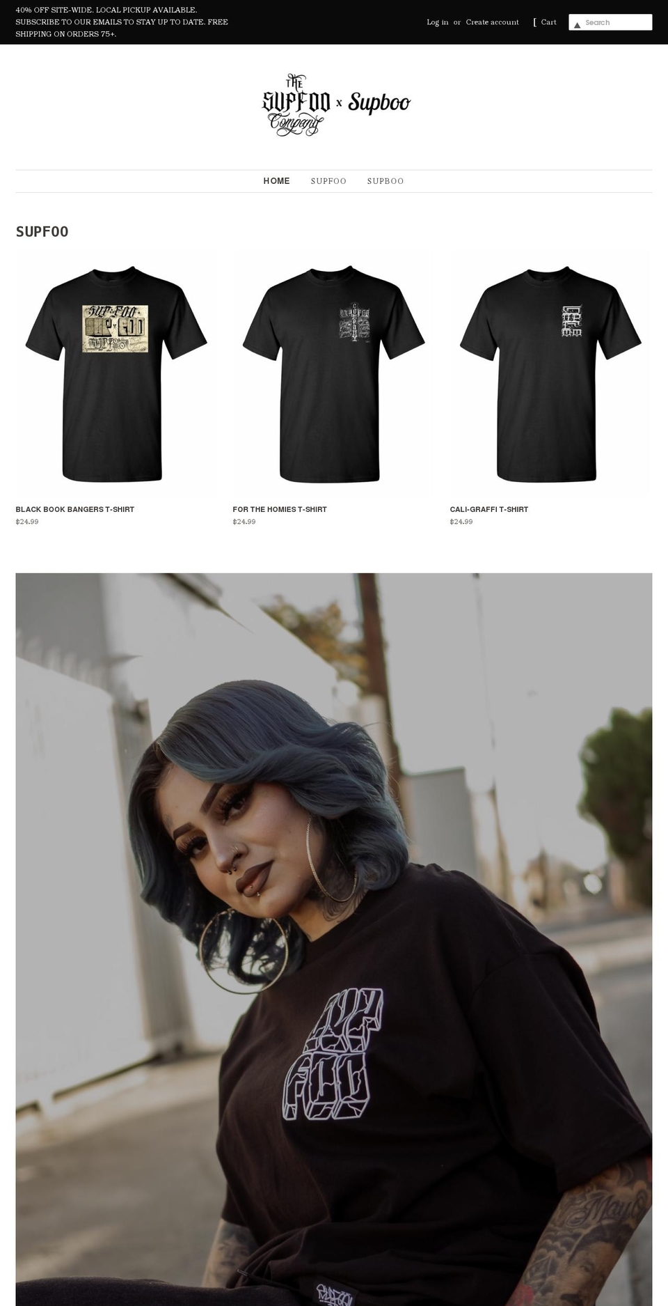 supfoocompany.com — Shopify storefront screenshot