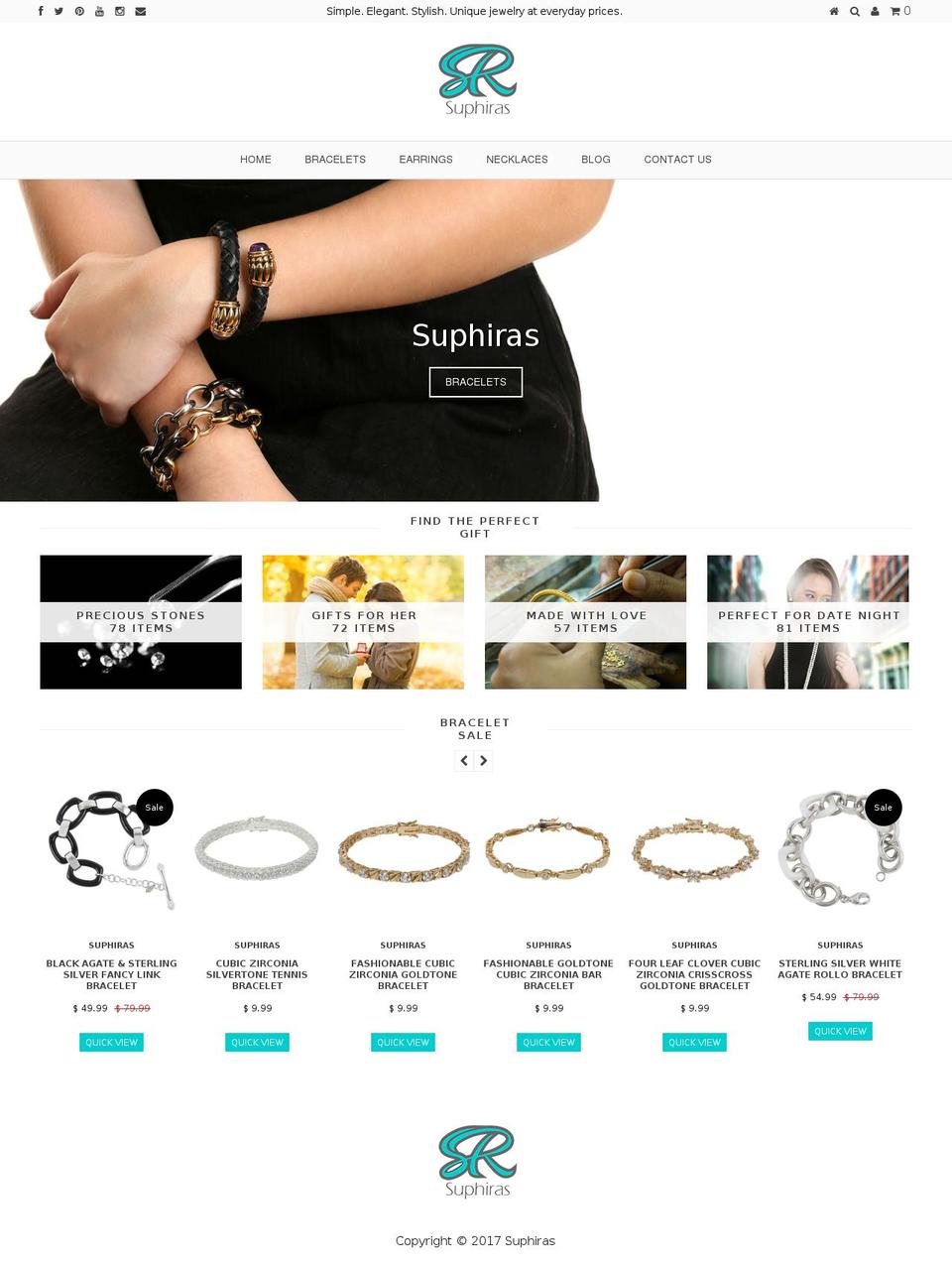 suphiras.com shopify website screenshot