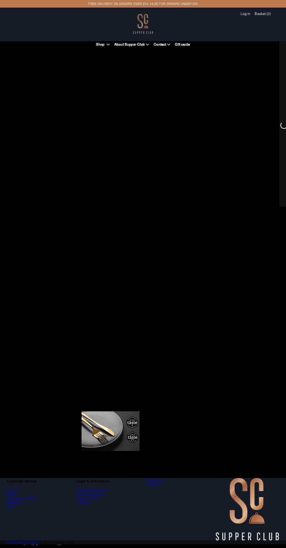 supperclubcompany.com shopify website screenshot