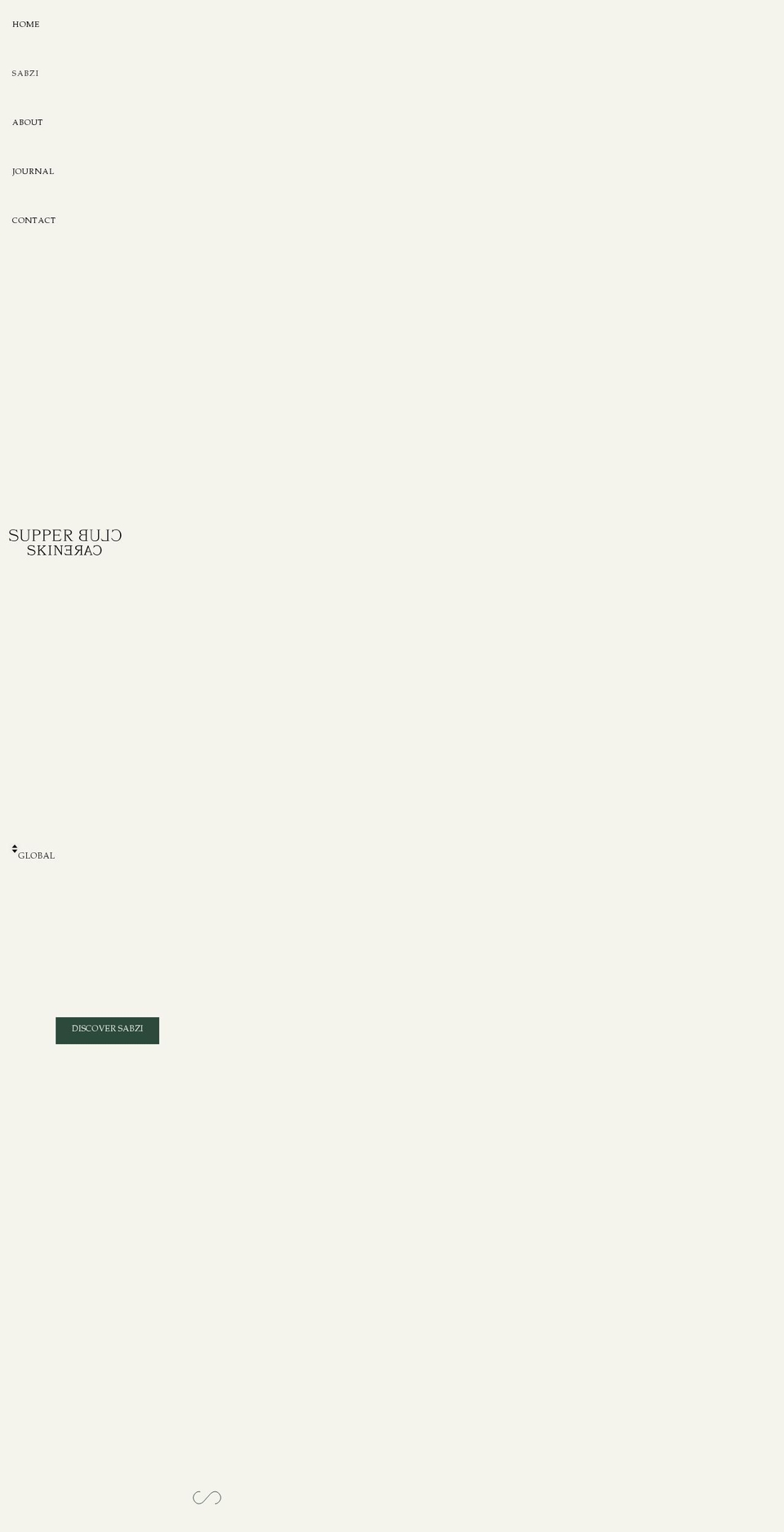 supperclubskincare.com shopify website screenshot