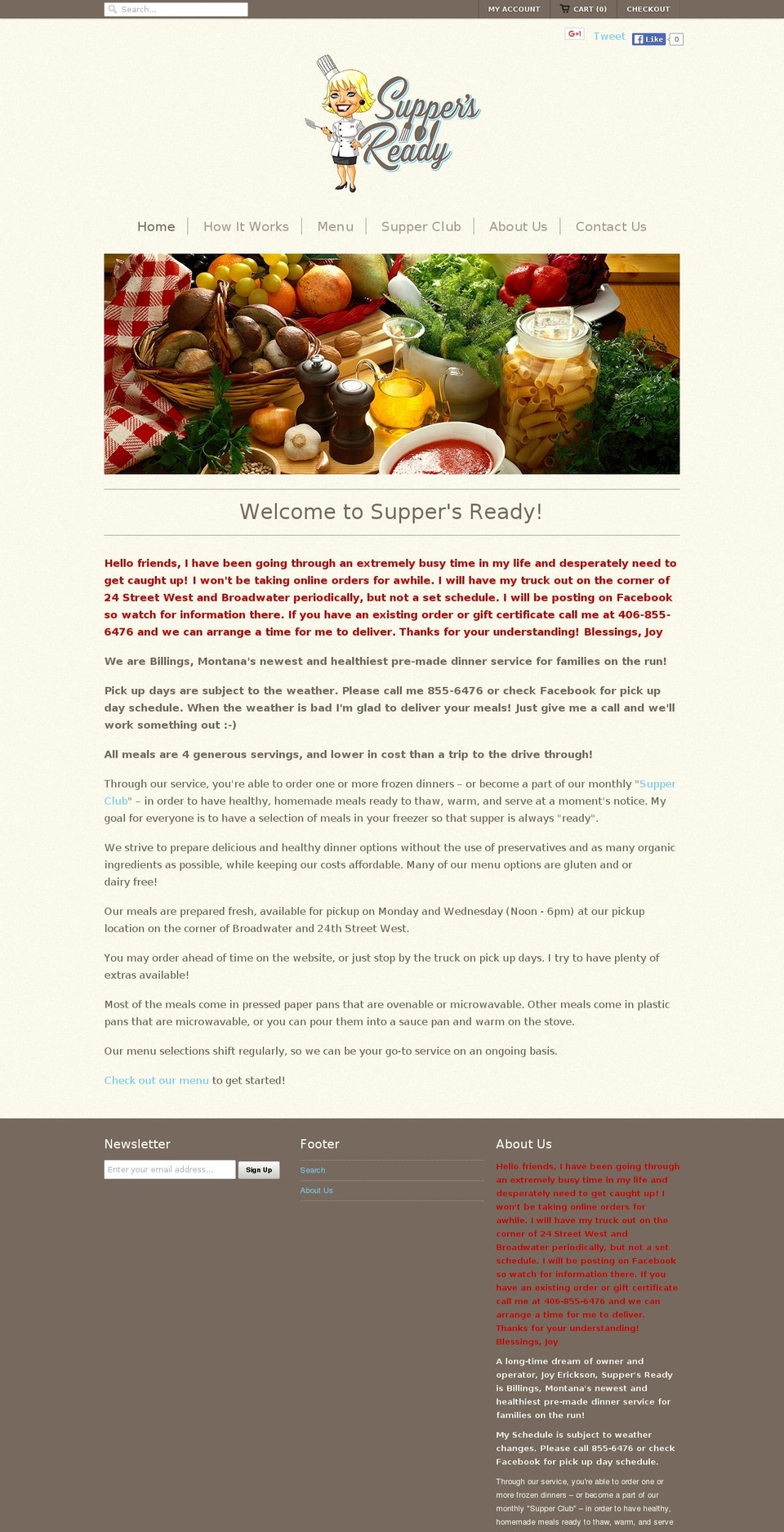 suppersreadynow.com shopify website screenshot