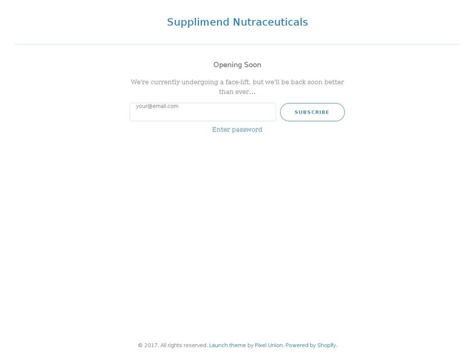 supplemend.com shopify website screenshot