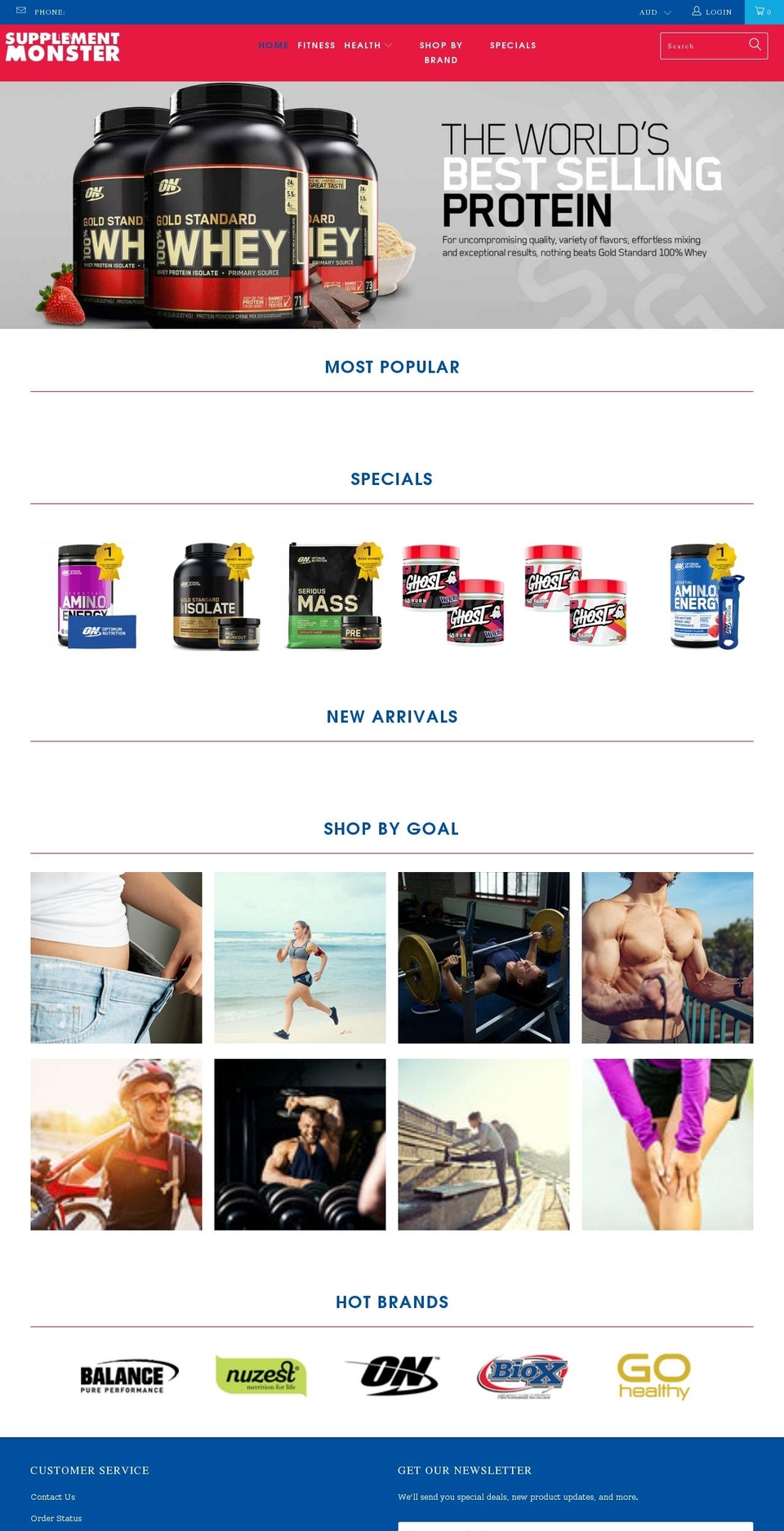 supplementmonster.com.au shopify website screenshot