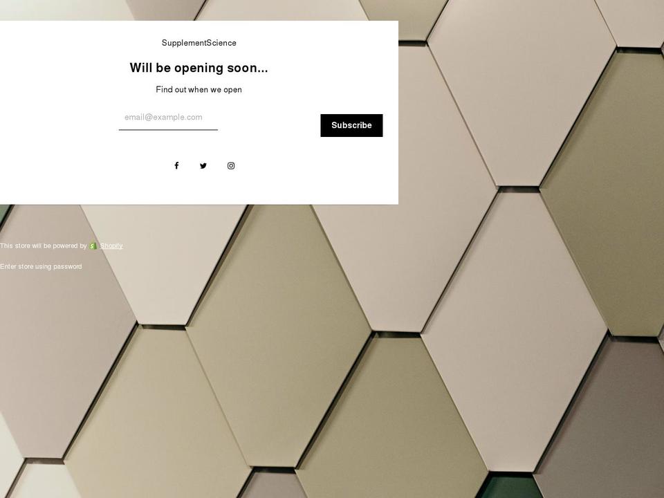 supplementscience.com shopify website screenshot
