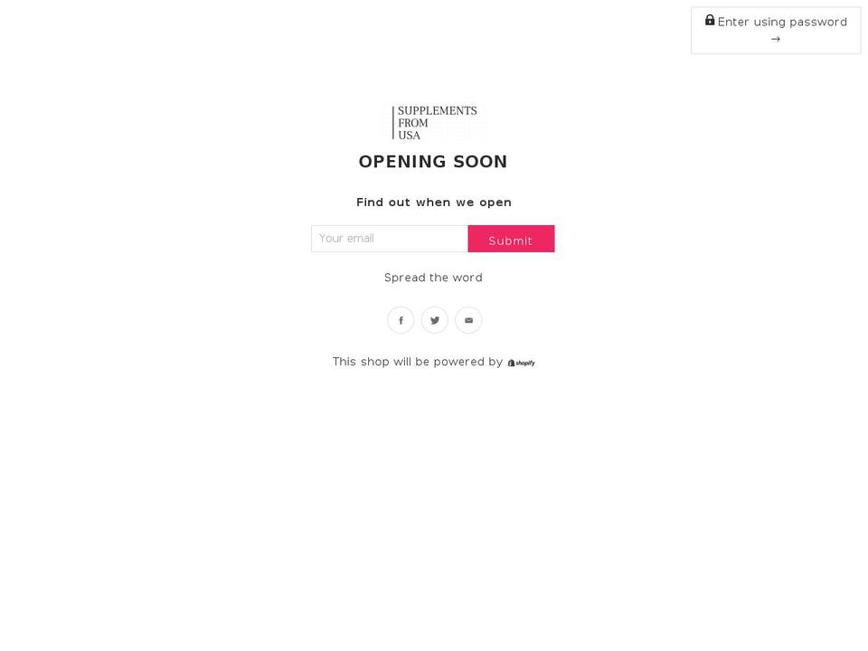 supplementsfromusa.com shopify website screenshot