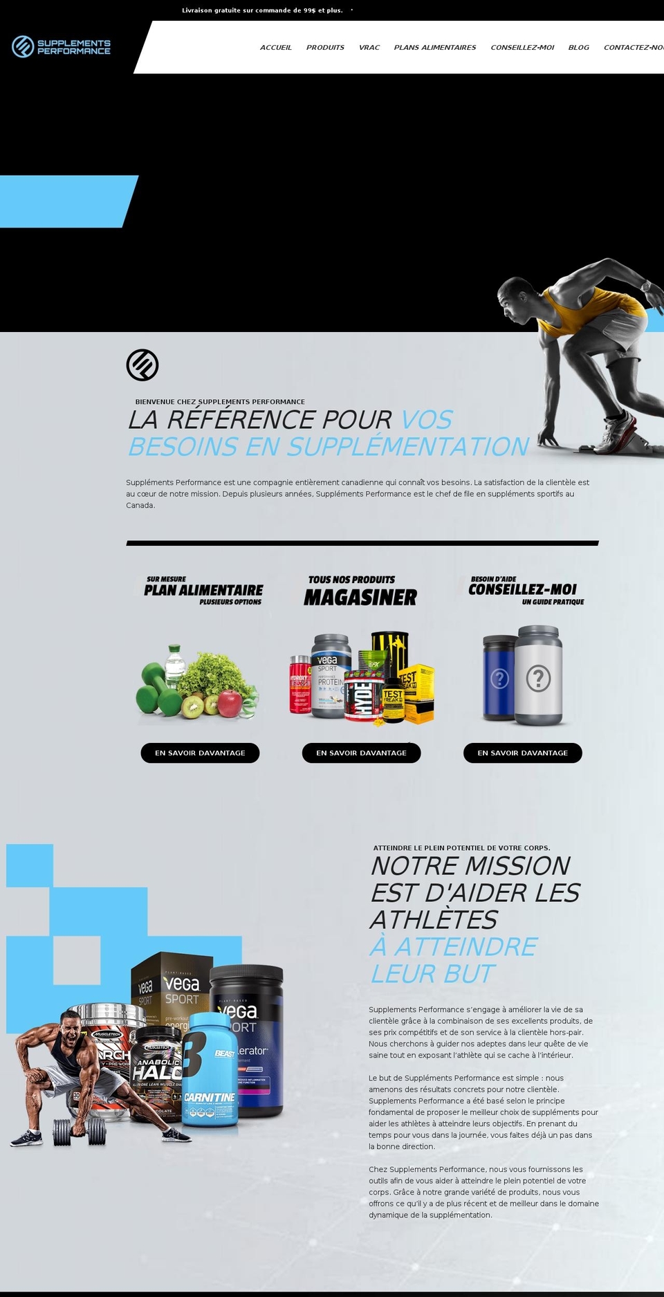 supplementsperformance.com — Shopify storefront screenshot