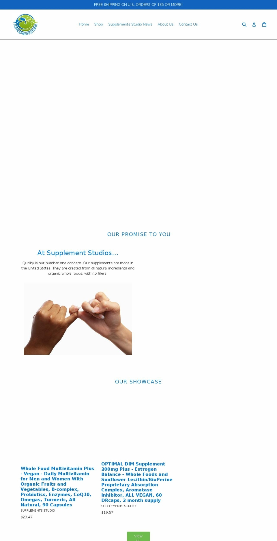 supplementsstudio.com shopify website screenshot