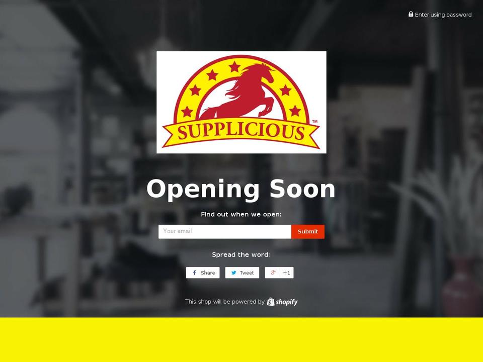 supplicious.com — Shopify storefront screenshot