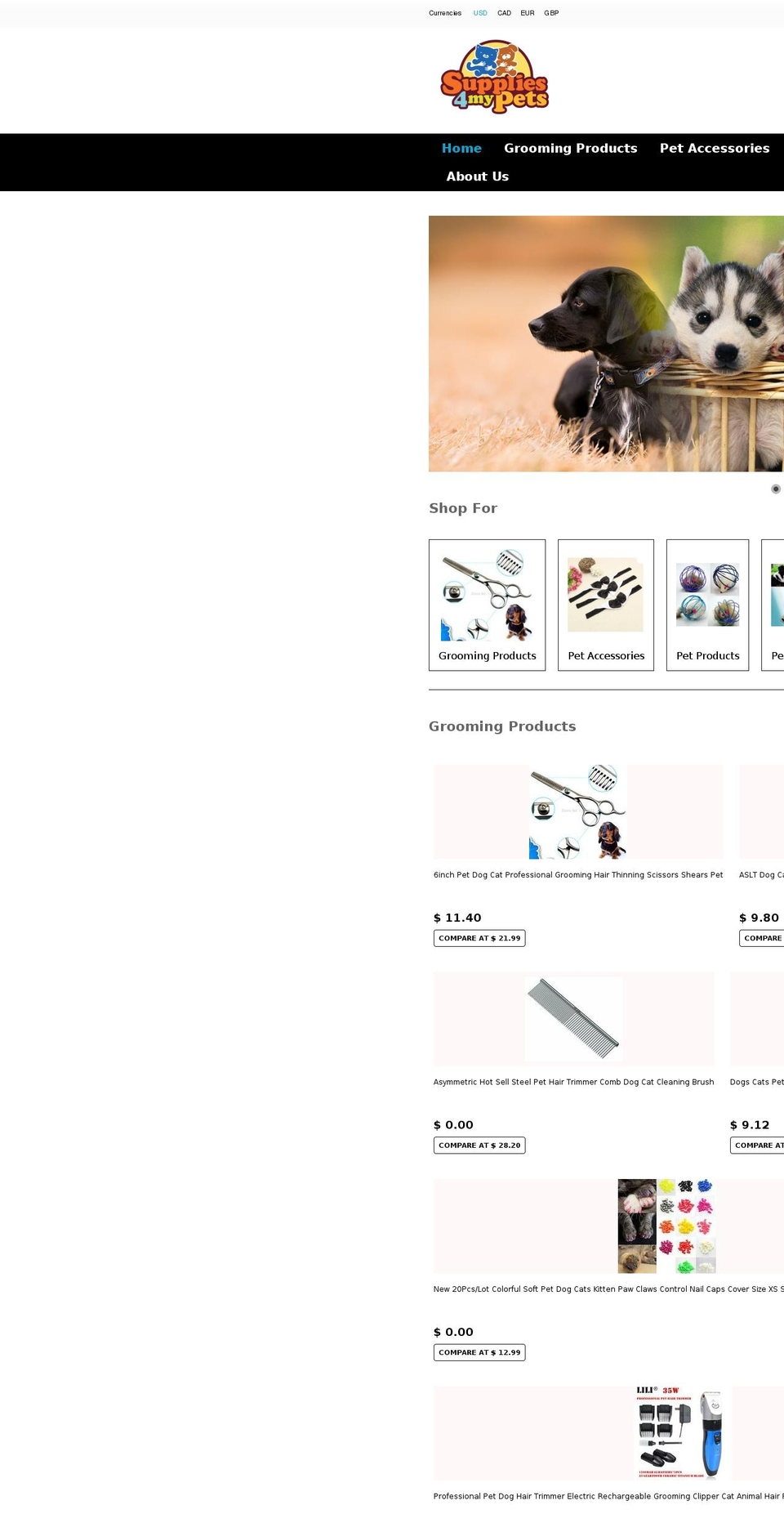 fanactics-gear-1-0 Shopify theme site example supplies4mypets.com