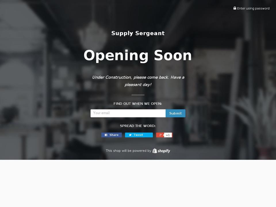 supply-sgt.com shopify website screenshot