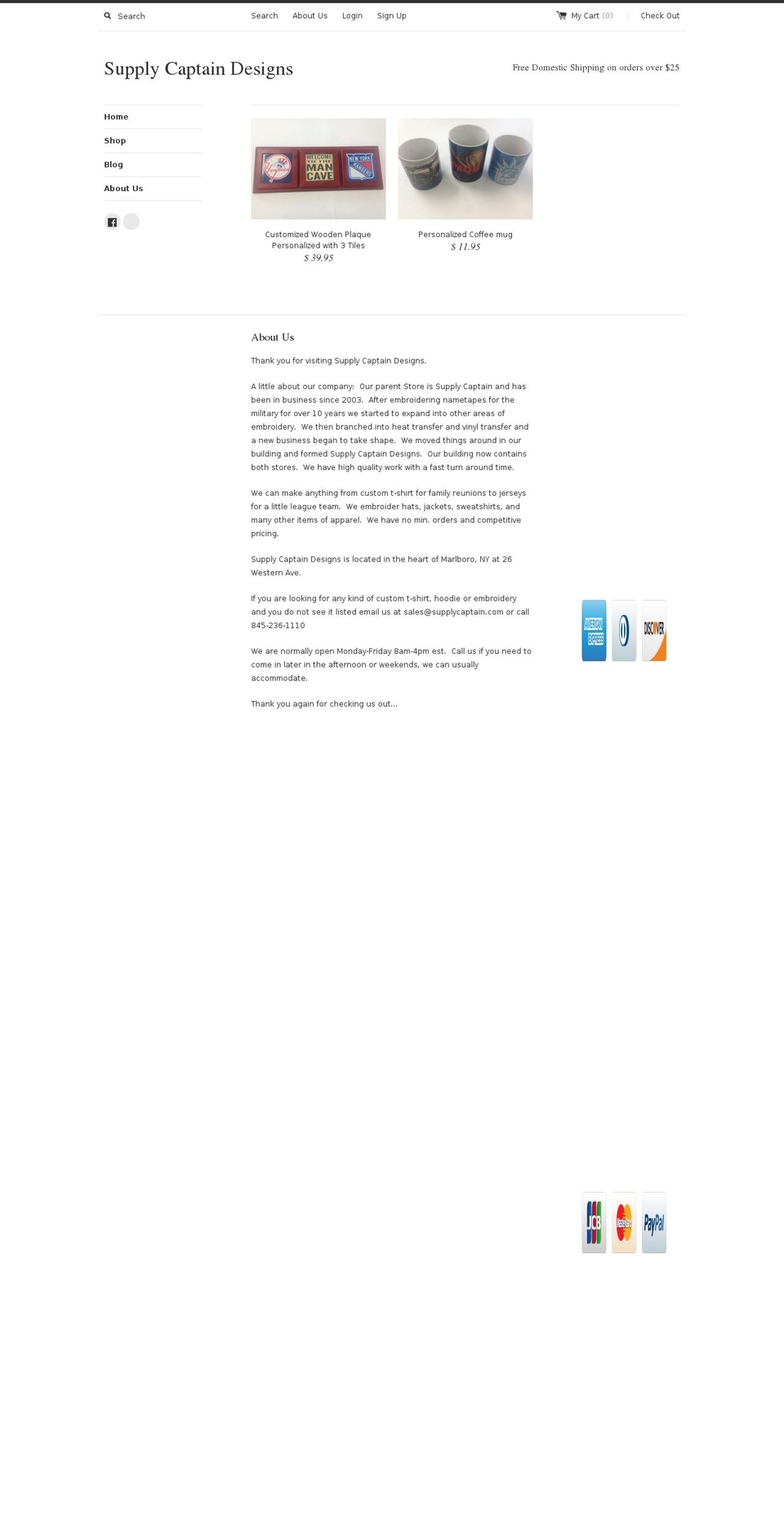 supplycaptaindesign.com shopify website screenshot