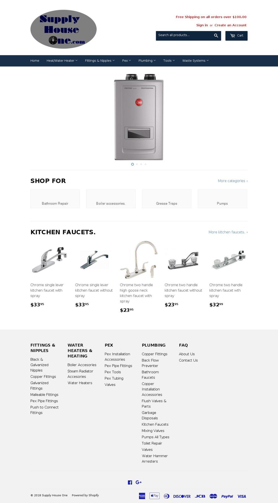 supplyhouseone.com — Shopify storefront screenshot