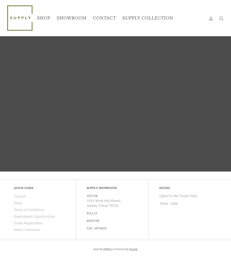 supplyshowroom.com shopify website screenshot