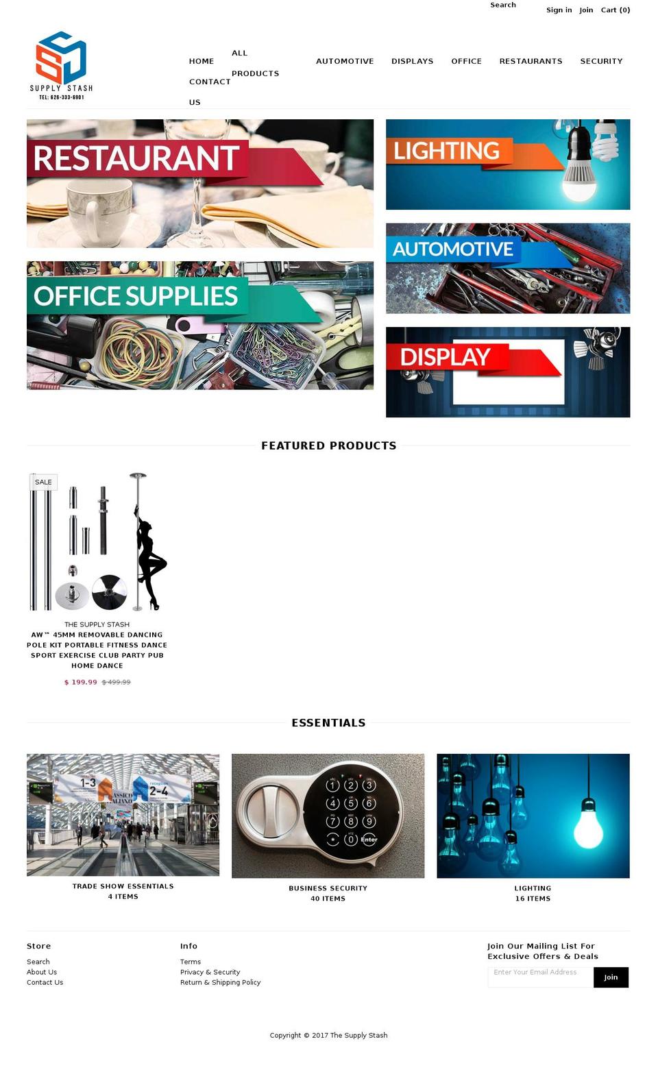 supplystash.com shopify website screenshot