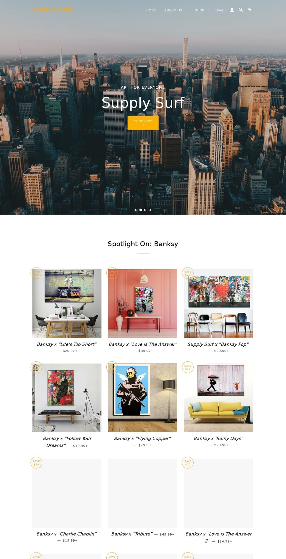 supplysurf.com — Shopify storefront screenshot