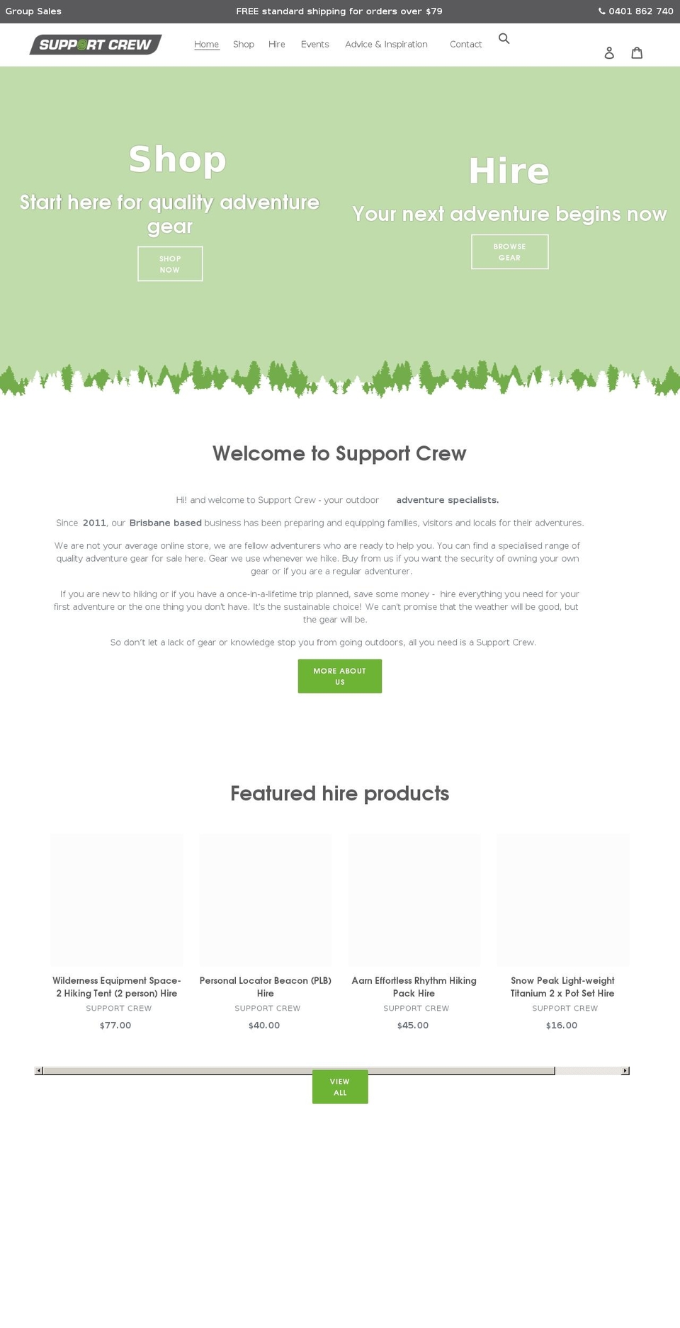 supportcrew.com.au shopify website screenshot