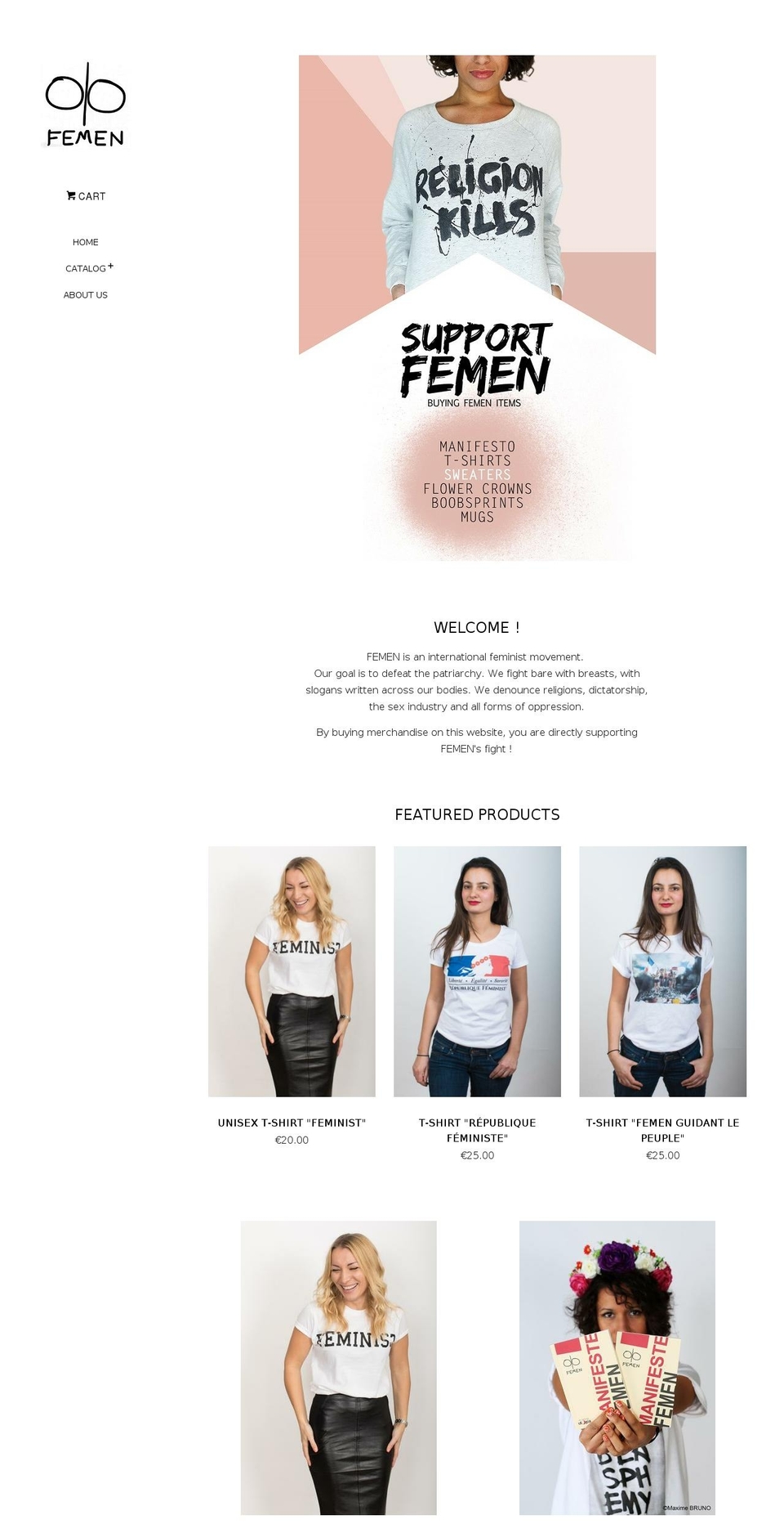 supportfemen.com shopify website screenshot