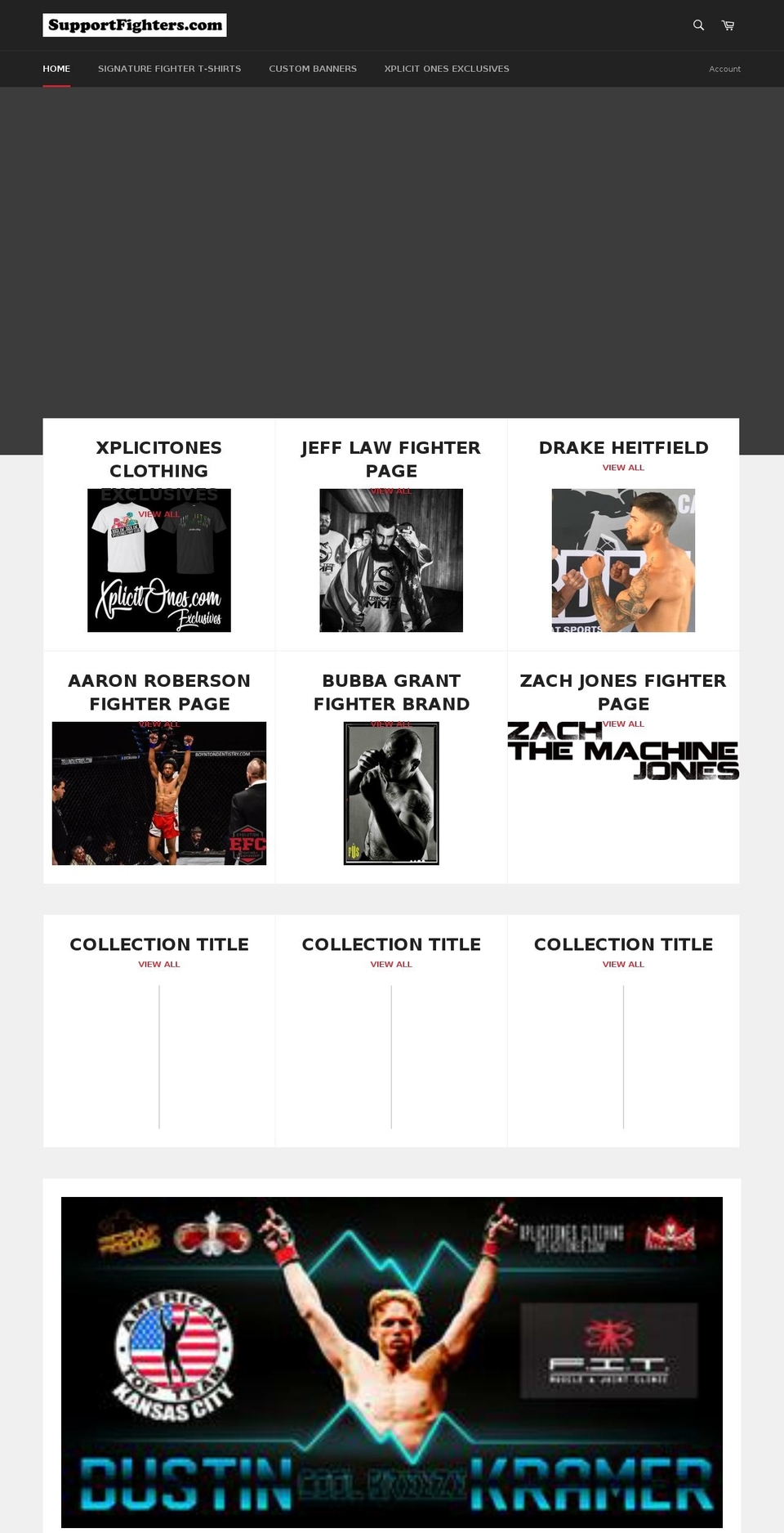 supportfighters.com — Shopify storefront screenshot