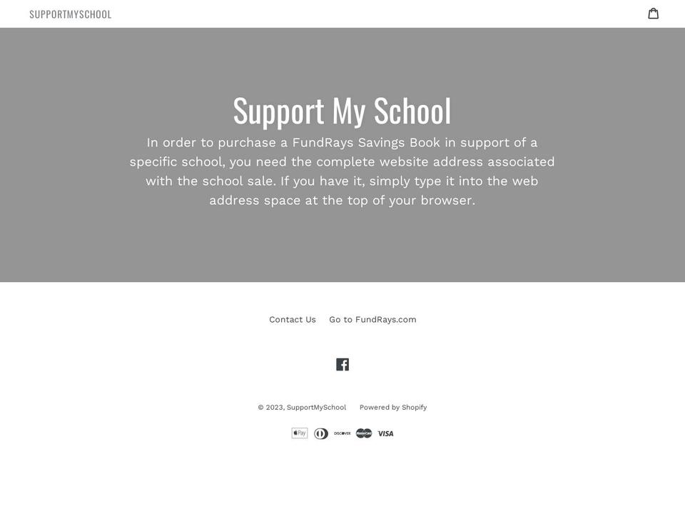 supportmyschool.shop shopify website screenshot