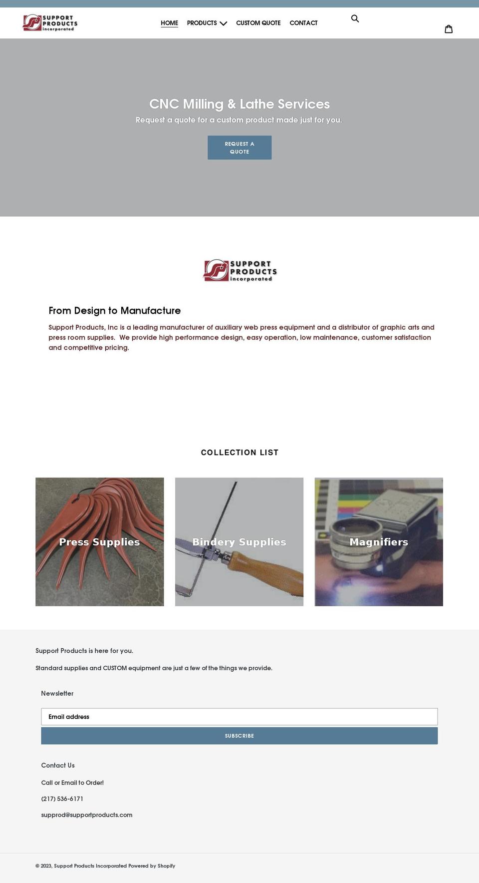 supportproducts.net shopify website screenshot
