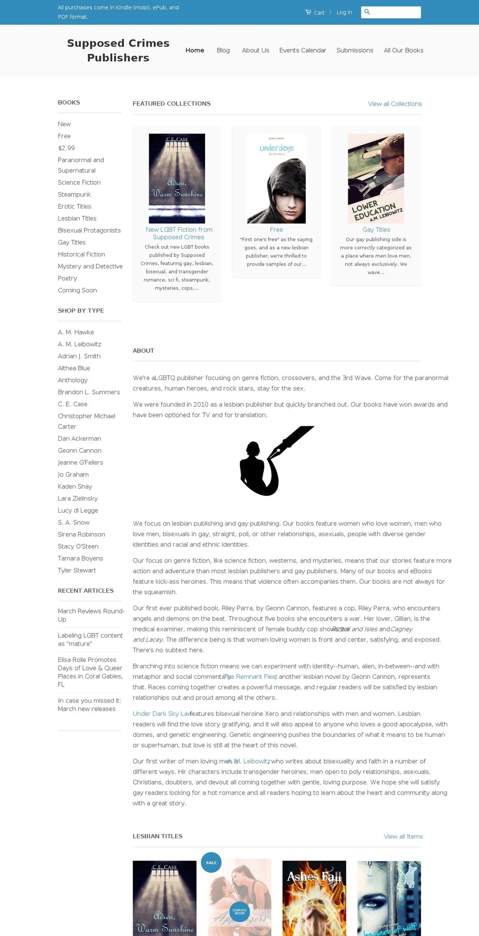 supposedcrimes.com shopify website screenshot