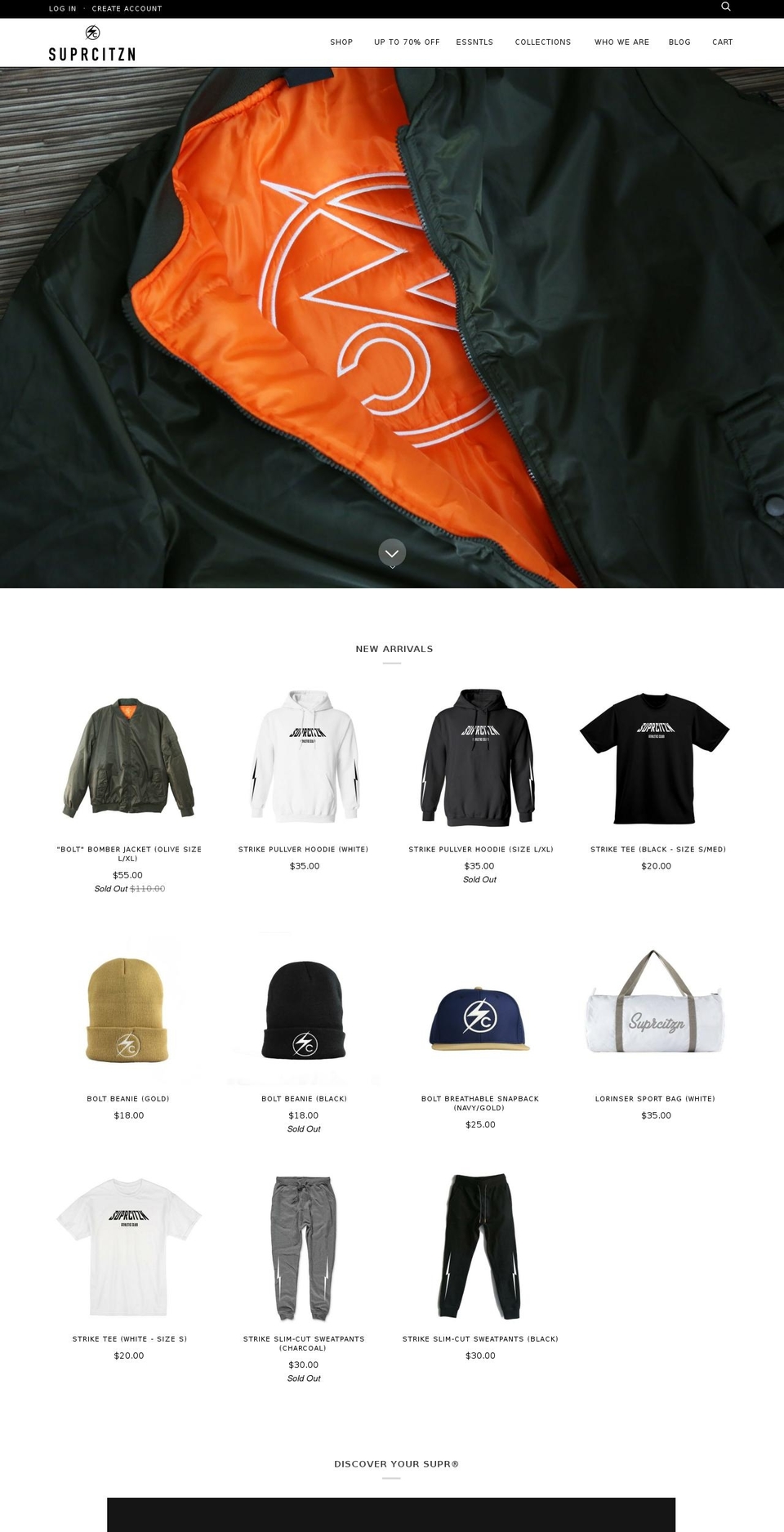 suprcitzn.com shopify website screenshot