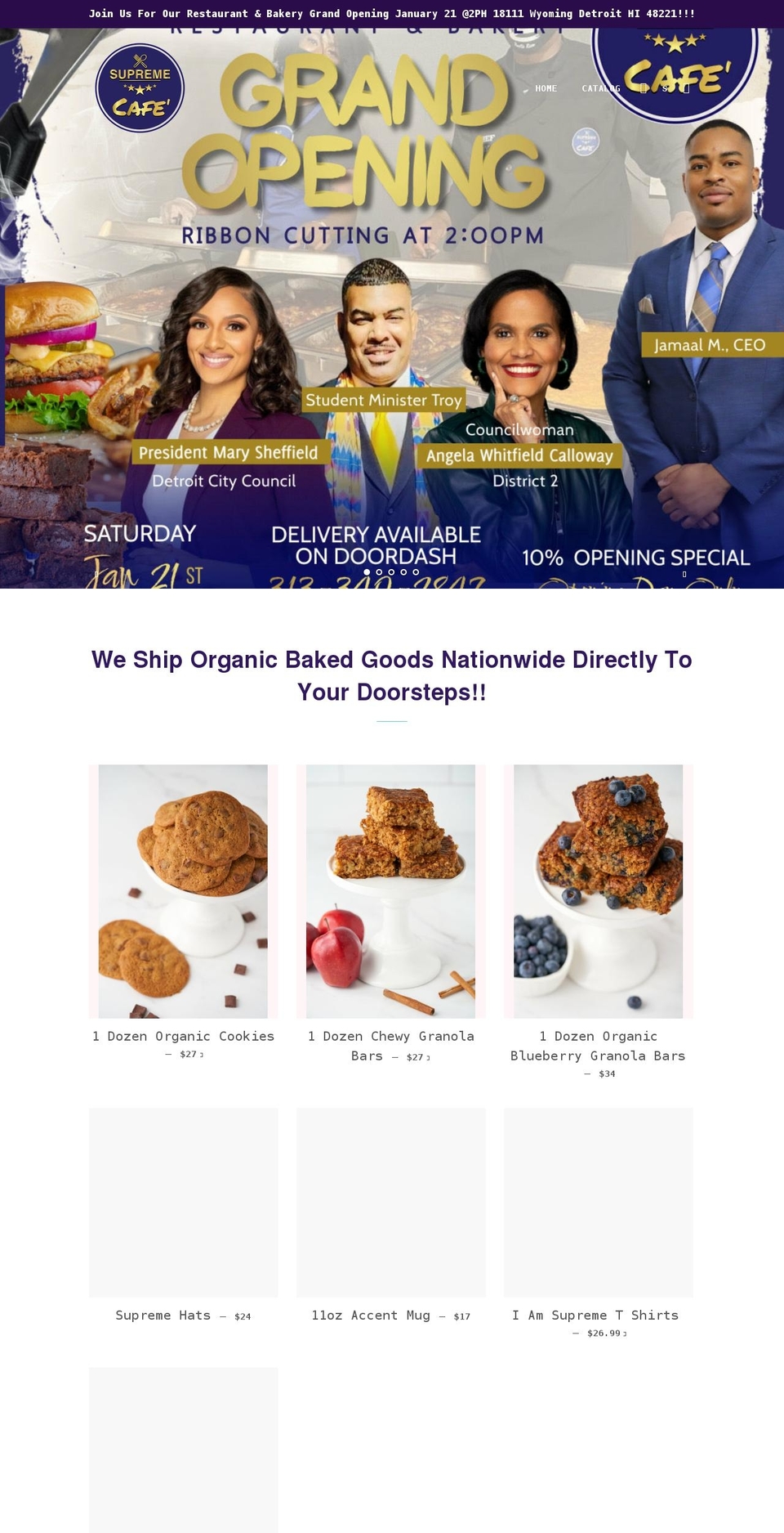 supremecafellc.com shopify website screenshot